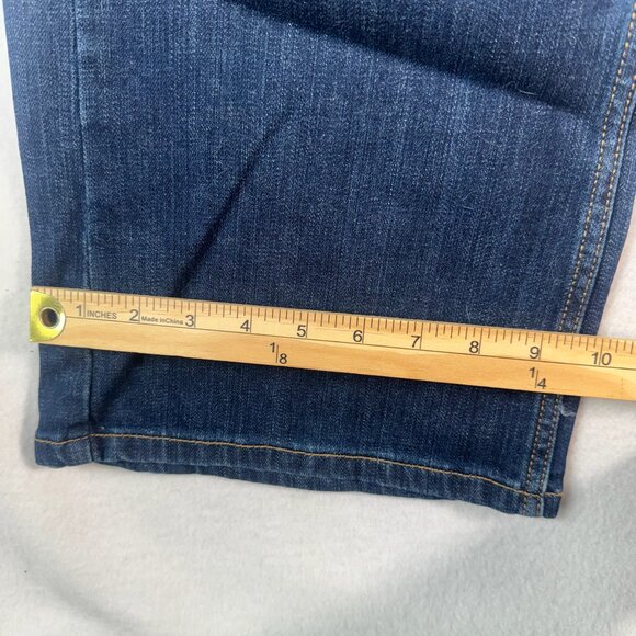 Levis Jeans Mens 44 Blue 527 Straight Leg Relaxed Fit Mid Rise Dark Wash - Picture 10 of 12